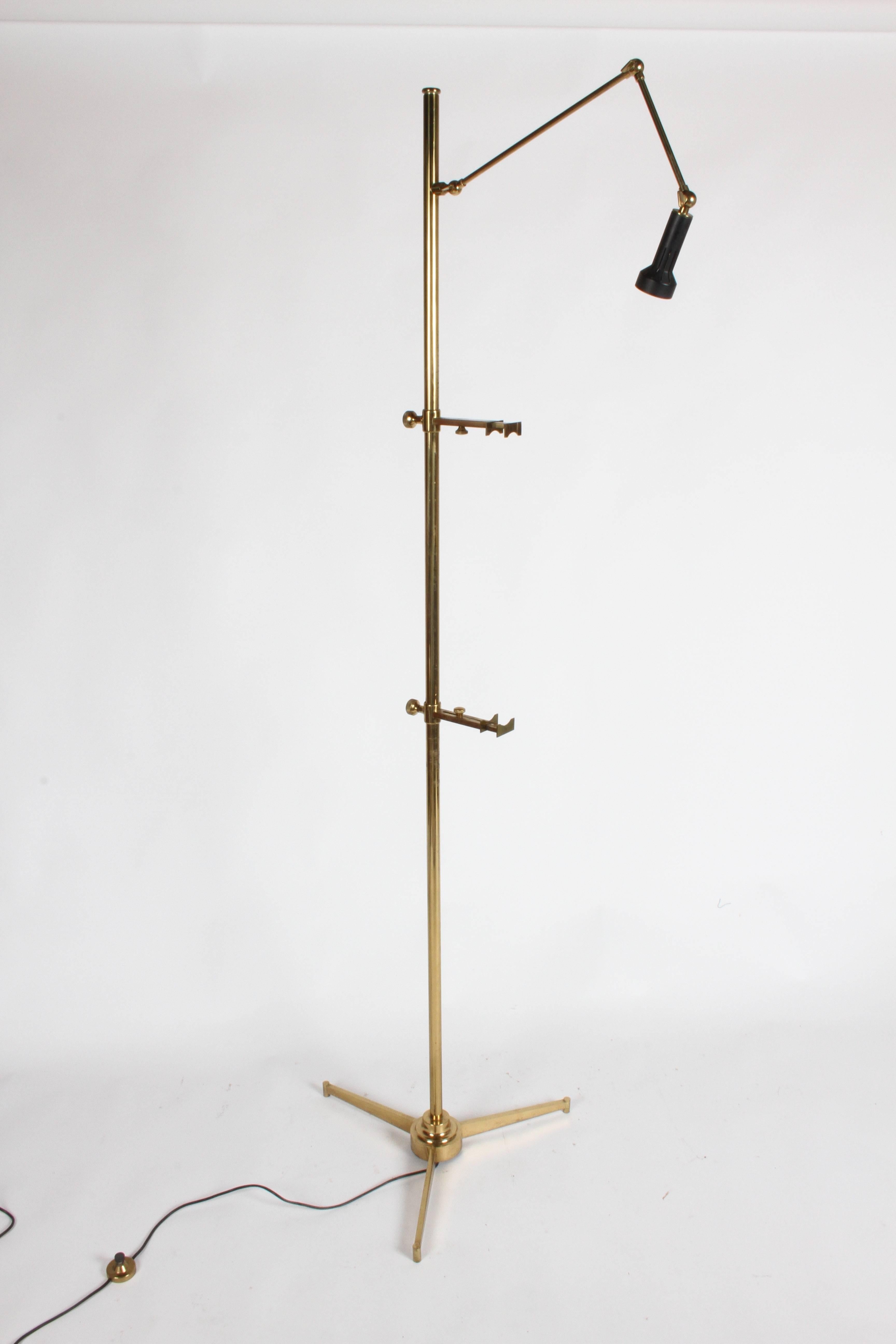 Mid-20th Century Arredoluce Brass Art Easel with Lamp by Angelo Lelli