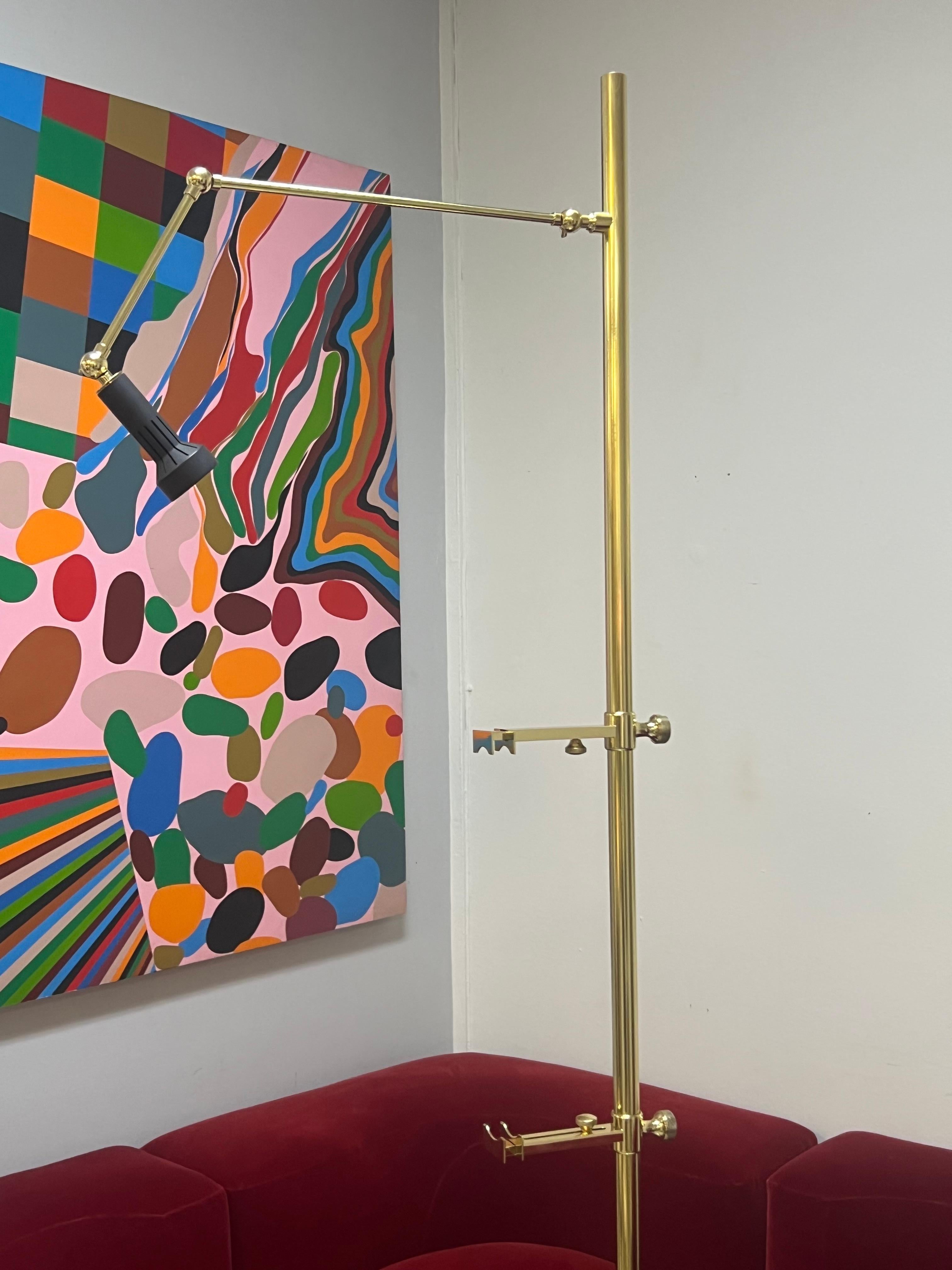 Arredoluce Brass Easel Cavalletto Floor Lamp by  Angelo Lelia 5