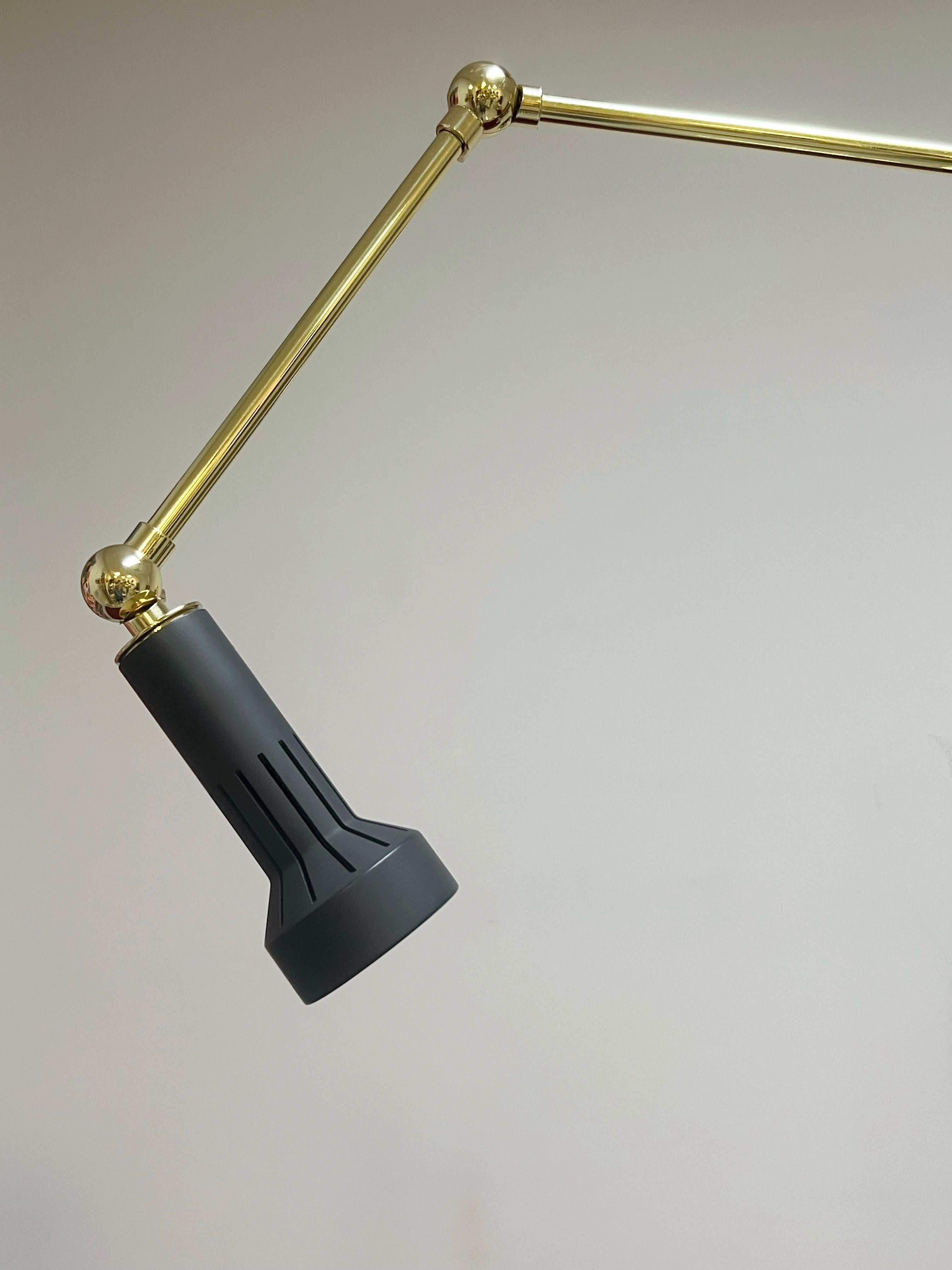 Arredoluce Brass Easel Cavalletto Floor Lamp by  Angelo Lelia In Good Condition In Miami, FL