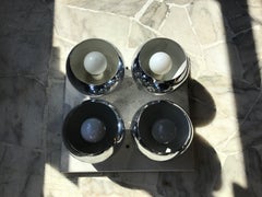 Arredoluce Ceilling Light “Angelo Lelii”Metal Crome, 1955, Italy