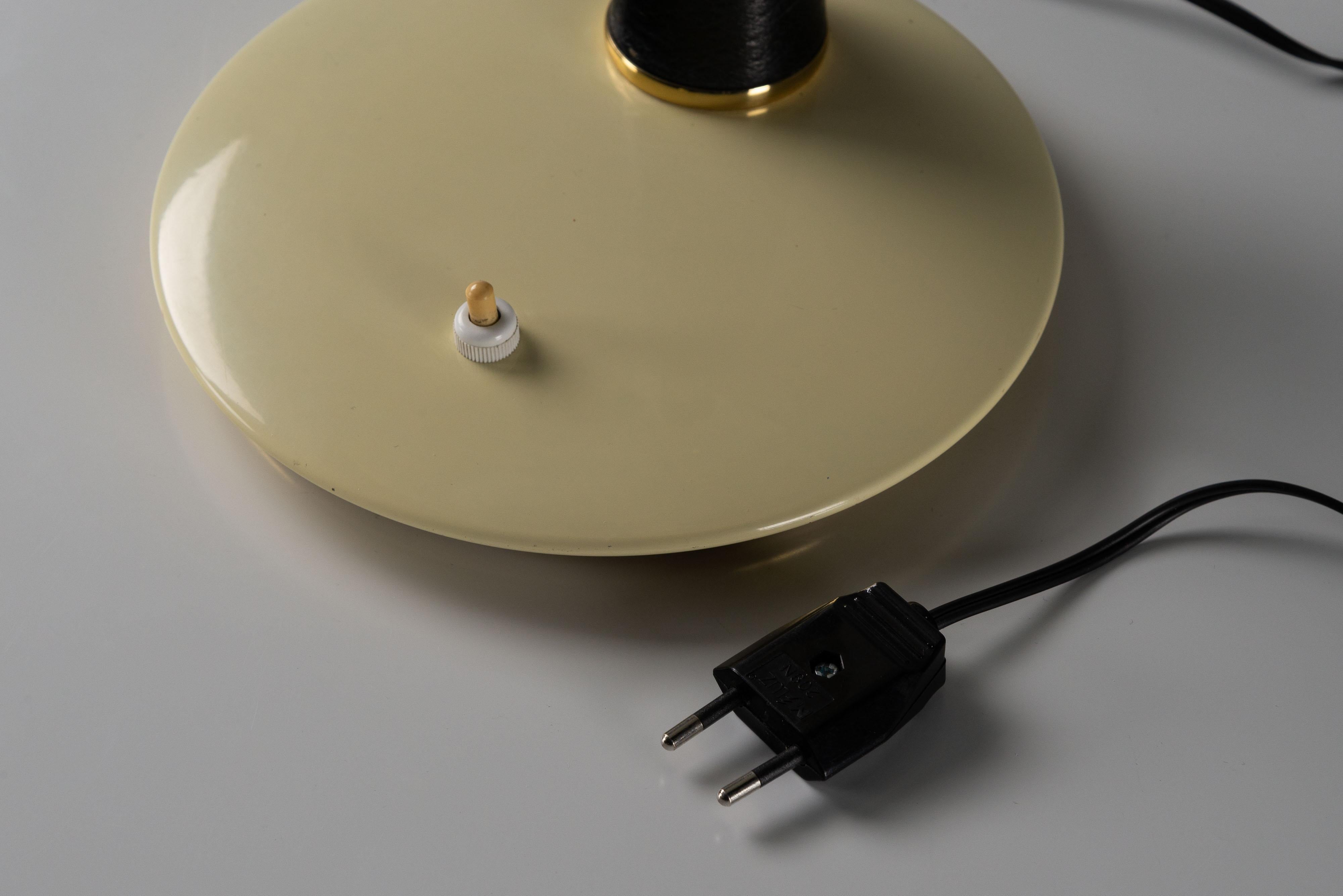 Arredoluce desk lamp in brass and leather Italy 1956 9