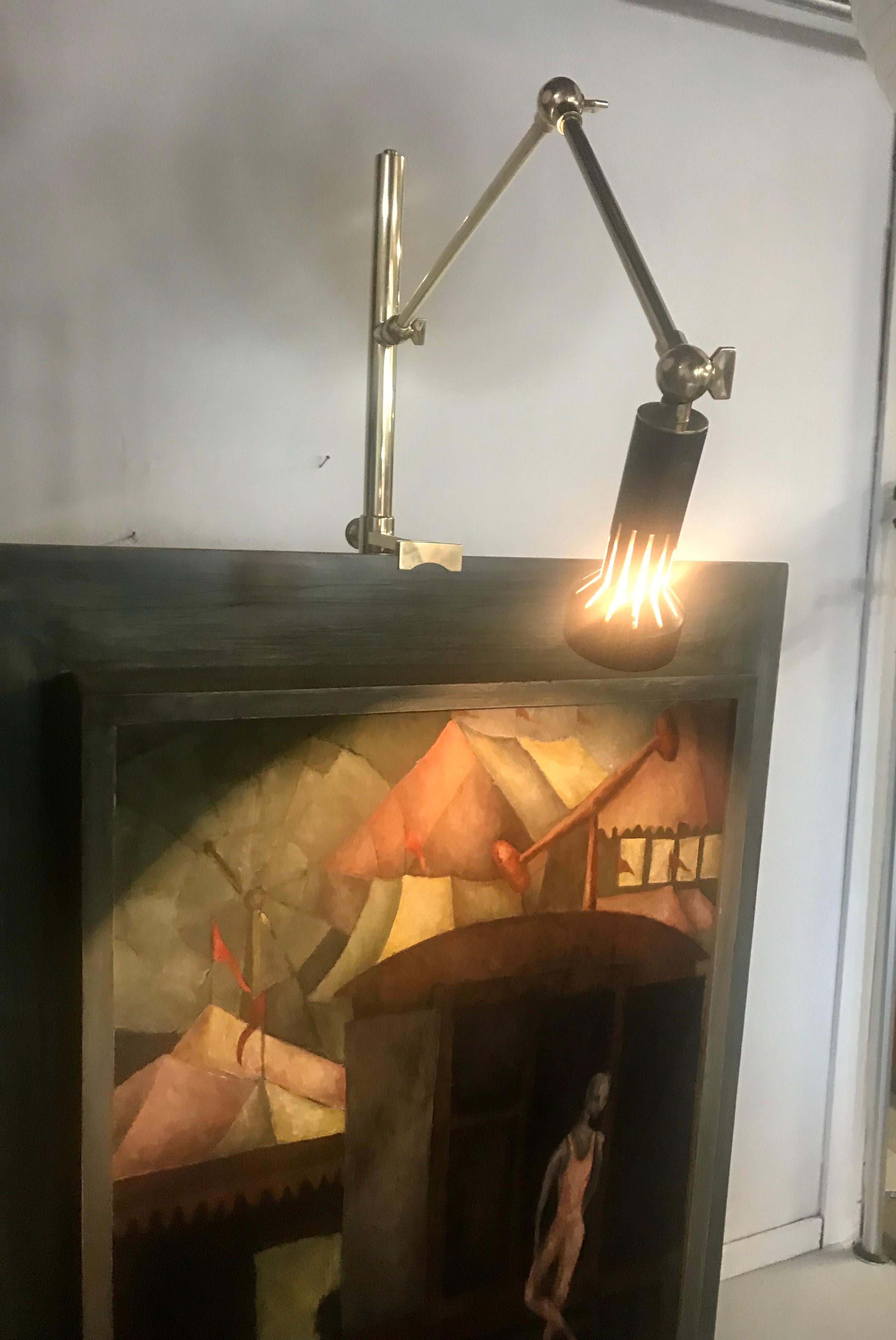 Arredoluce Easel Lamp by Angelo Lelli in Polished Brass 1