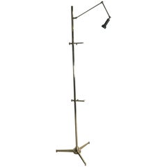 Arredoluce Easel Lamp by Angelo Lelli in Polished Brass