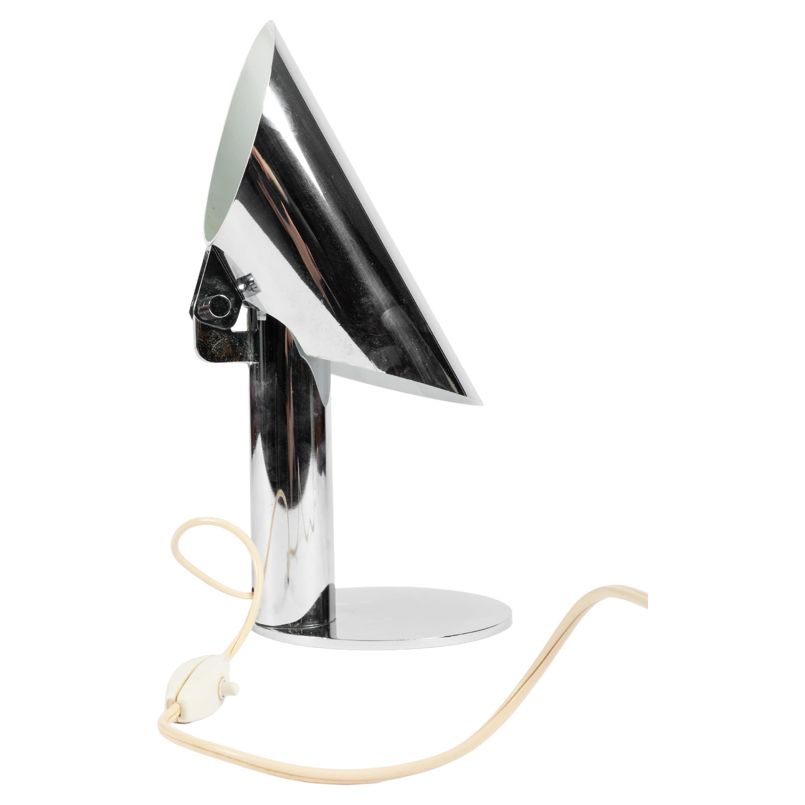 Arredoluce mid-century pivoting chrome table lamp