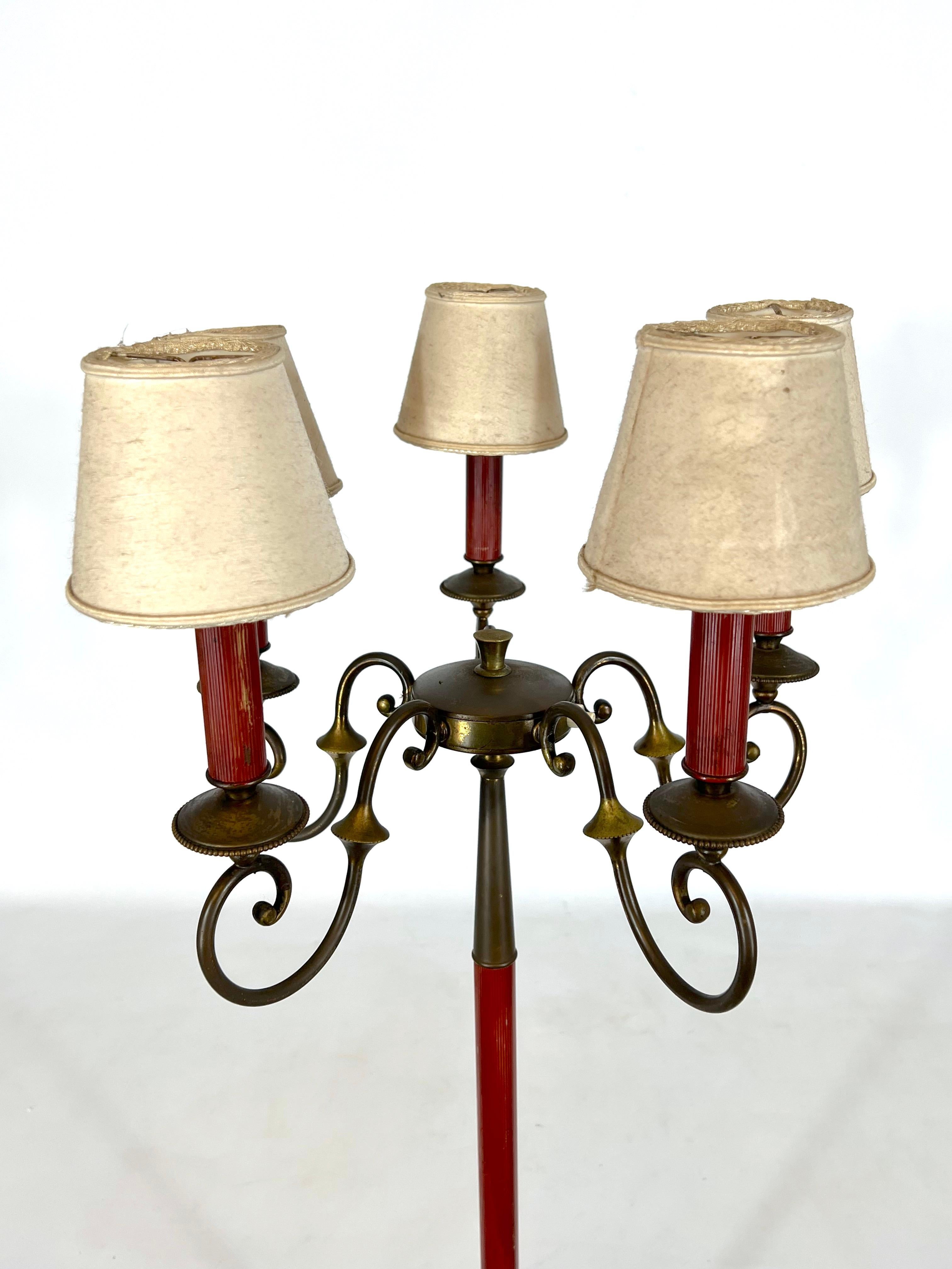 Arredoluce Monza, Brass Floor Lamp from 50s For Sale 3