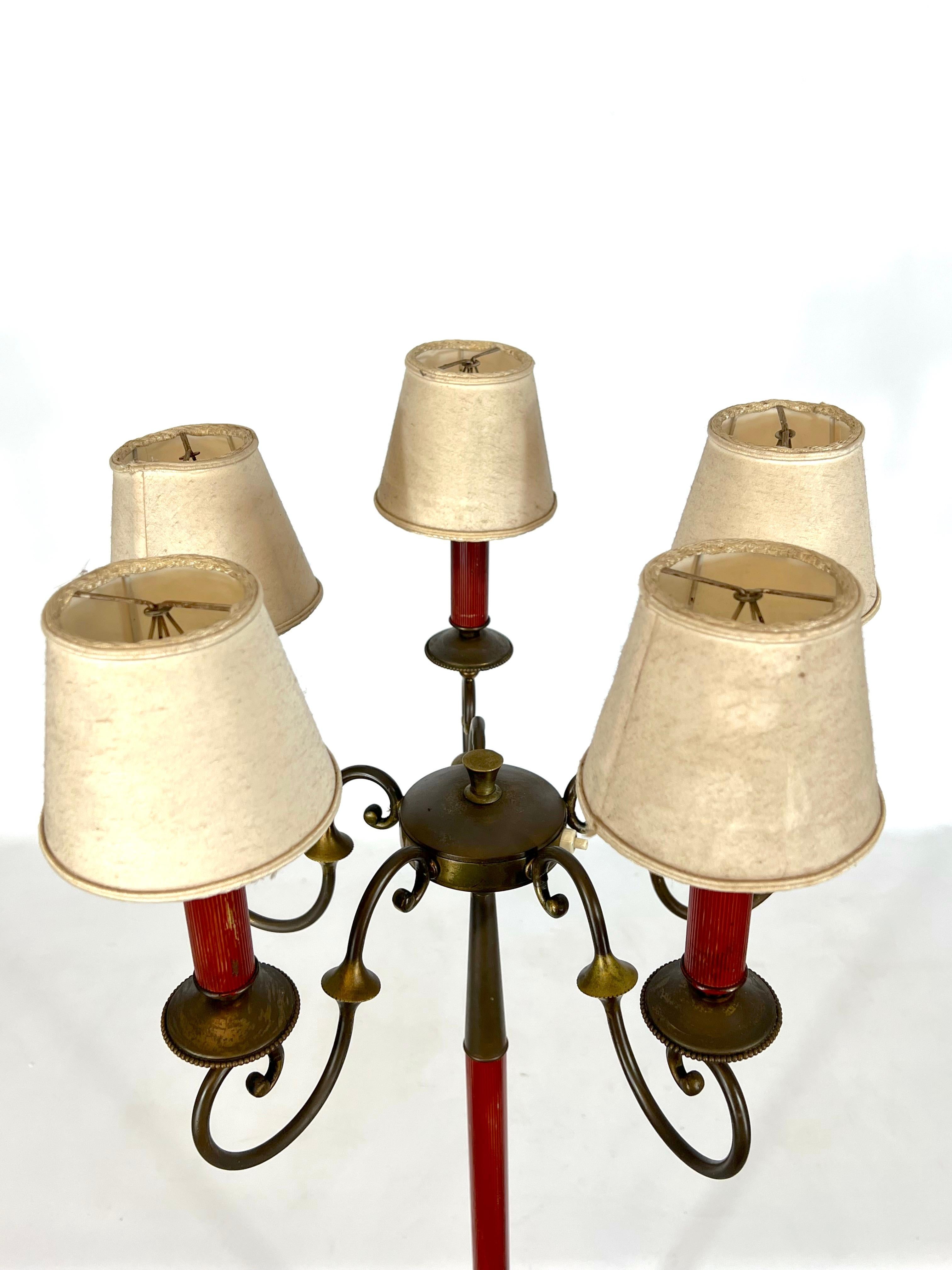 Arredoluce Monza, Brass Floor Lamp from 50s For Sale 4