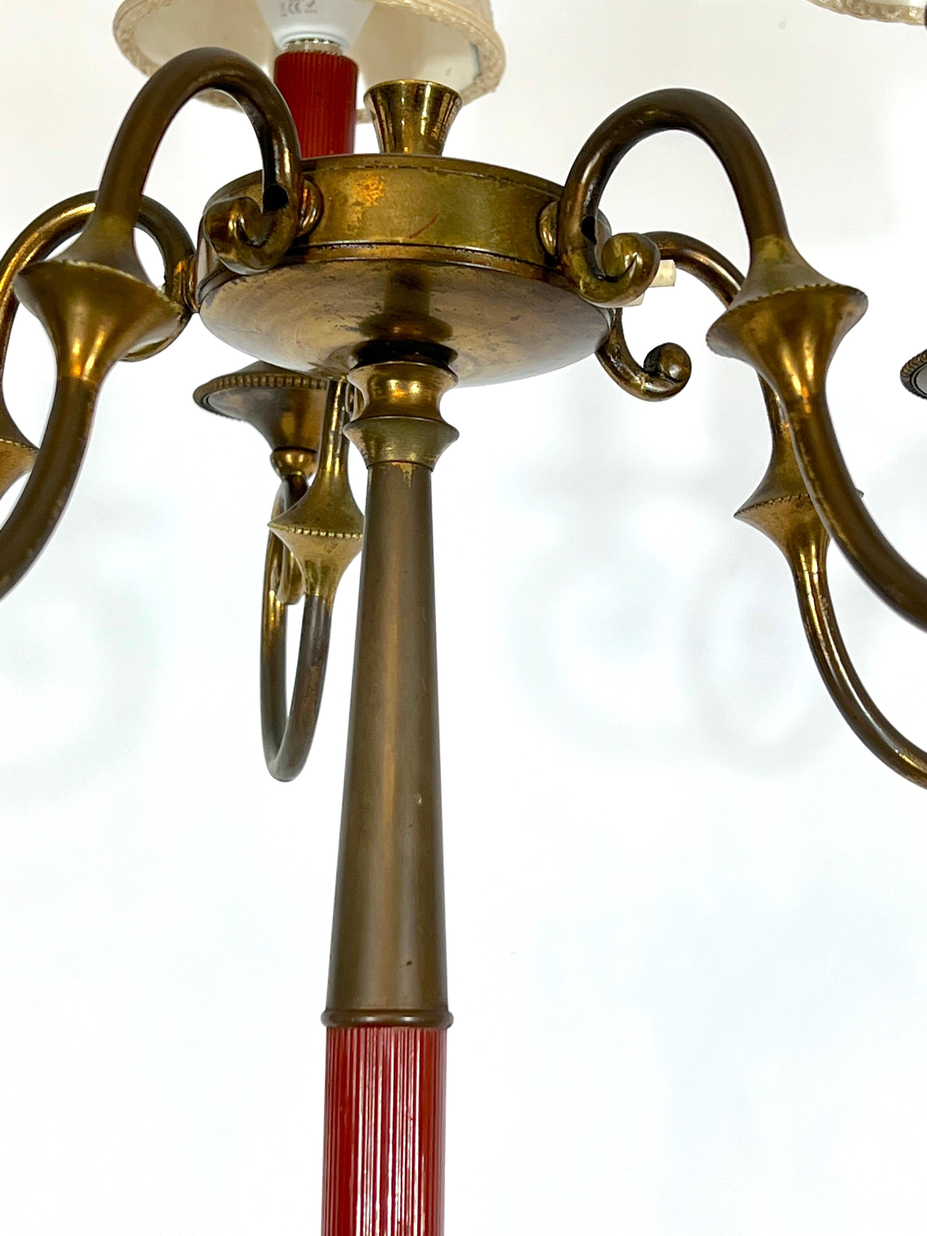 Italian Arredoluce Monza, Brass Floor Lamp from 50s For Sale