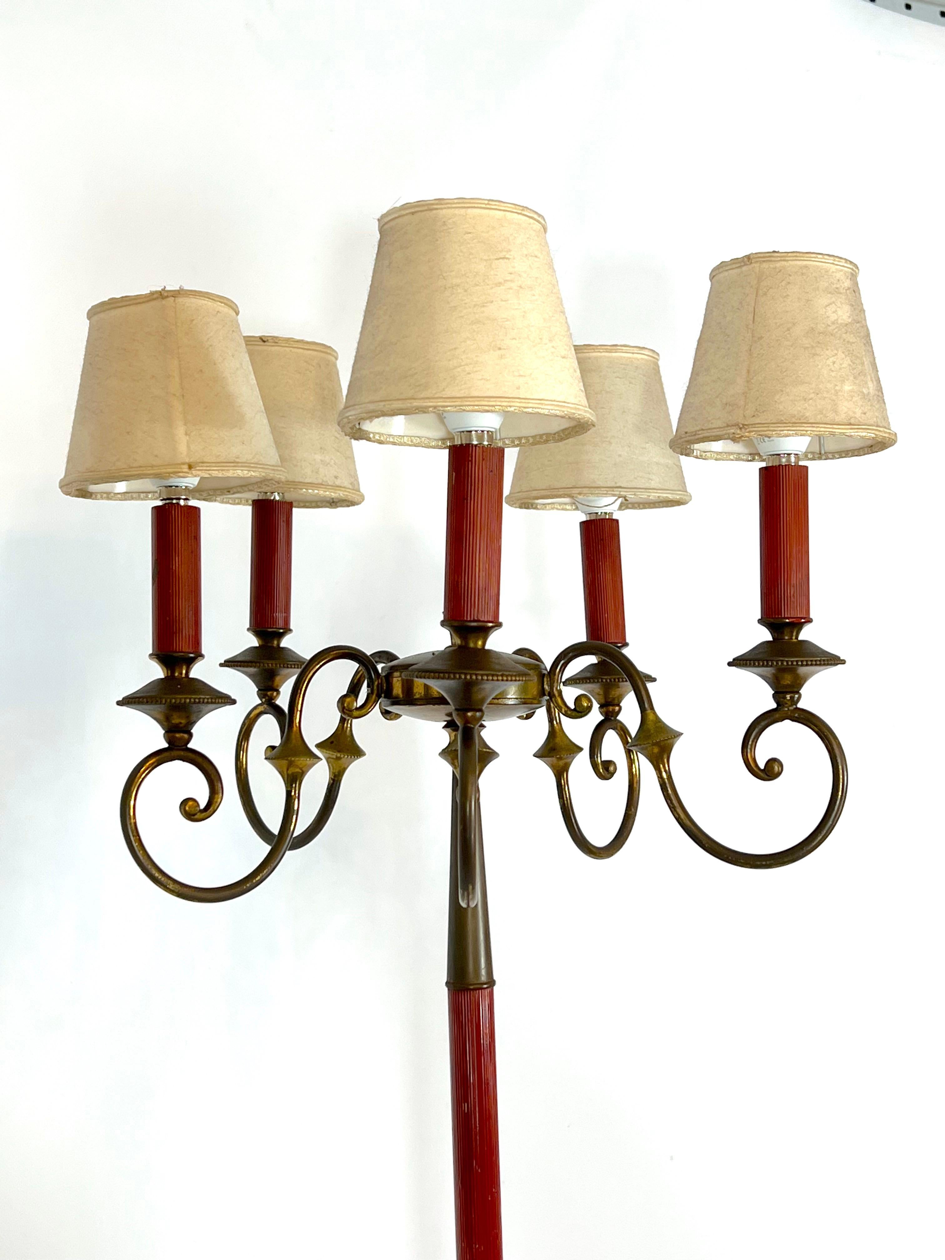Arredoluce Monza, Brass Floor Lamp from 50s For Sale 2