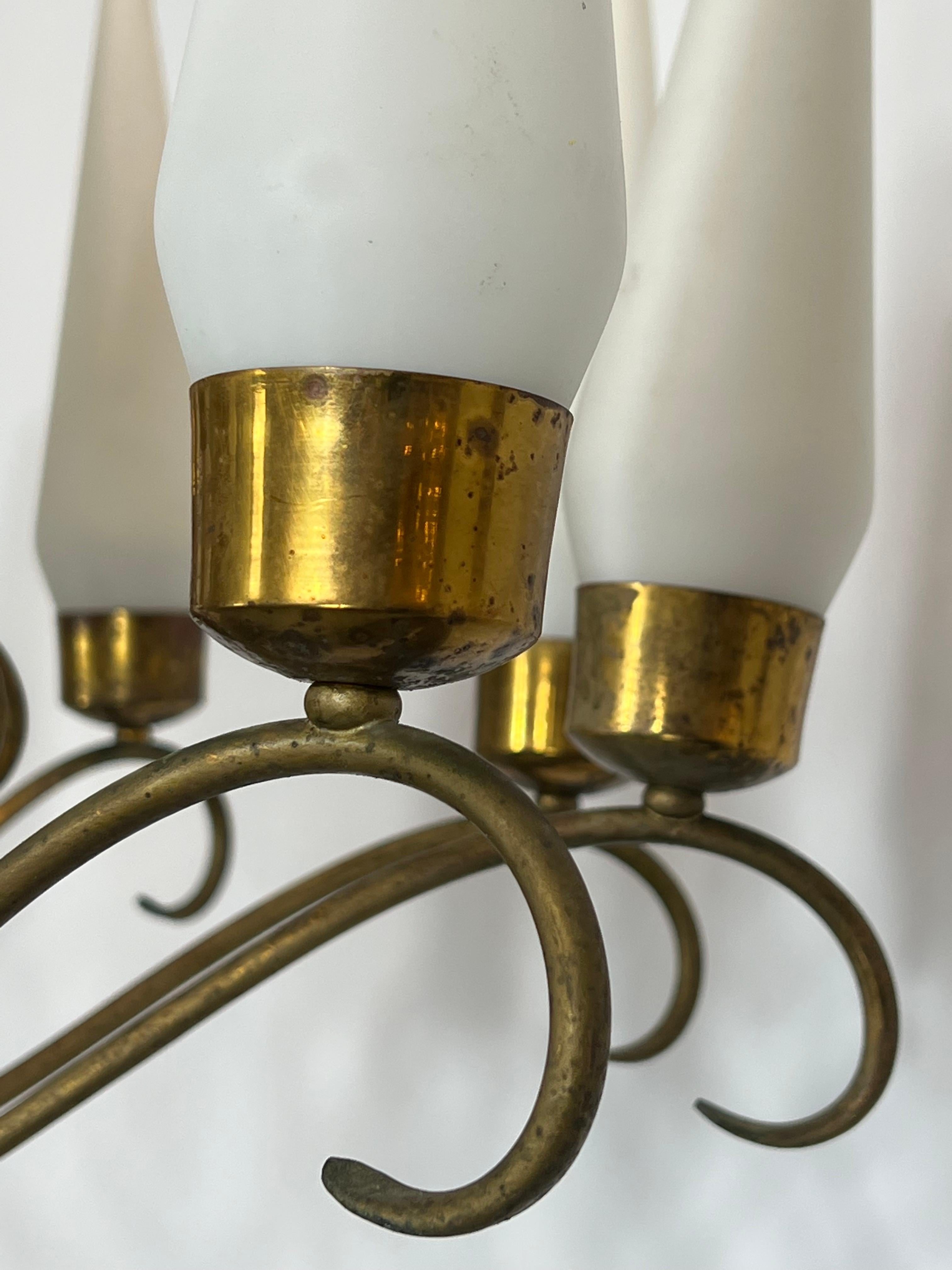Arredoluce Monza, Large Mid-Century 18 Lights Chandelier from 50s For Sale 3