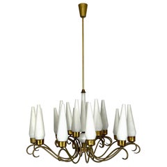 Arredoluce Monza, Large Mid-Century 18 Lights Chandelier from 50s