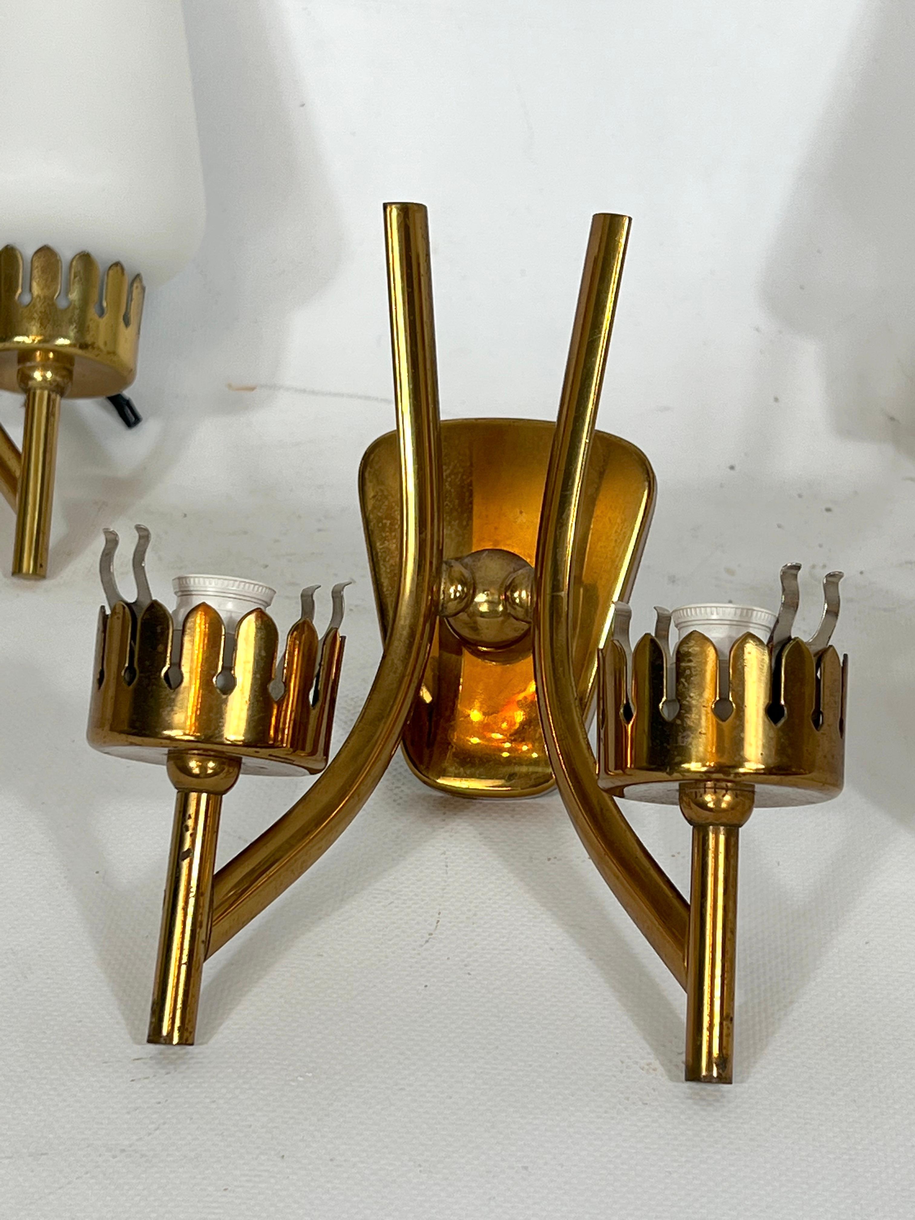 Arredoluce Monza Style, Mid-Century Italian Set of Five Sconces from 50s For Sale 9