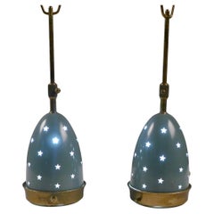 Arredoluce, Pareja de lámparas de sobremesa "Stelline", Italia Años 50