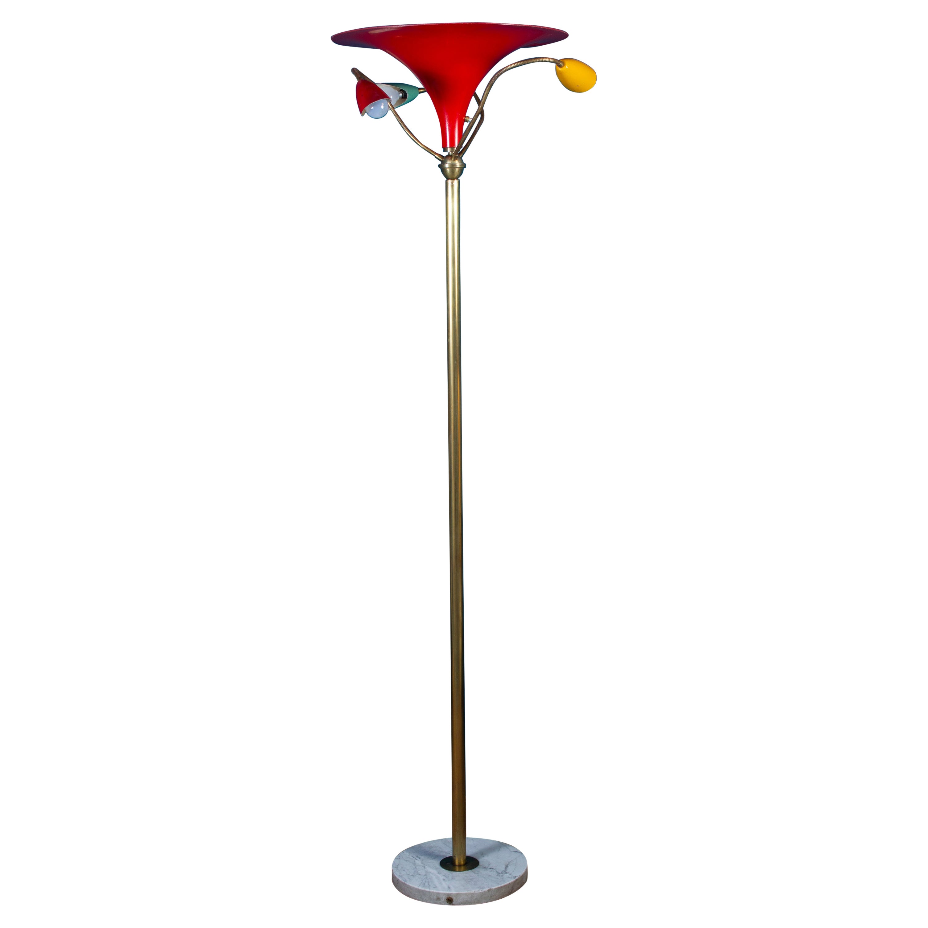 Lampadaire Arredoluce rare attribué à Angelo Lelli, Italie 1949 en vente