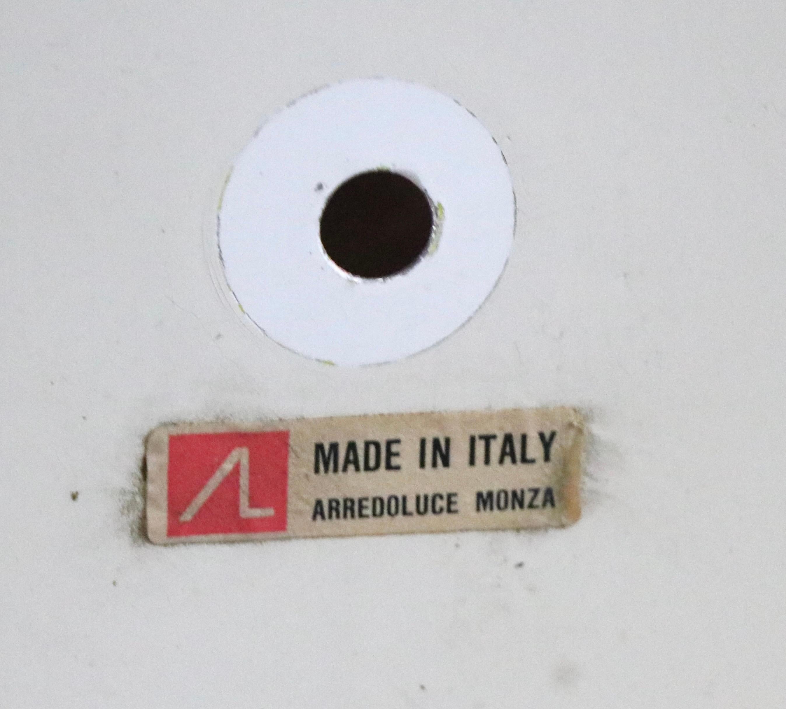 Arredoluce Untertasse-Kronleuchter, hergestellt in Italien, möglicherweise von Angelo Lelli (Moderne der Mitte des Jahrhunderts) im Angebot