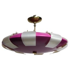 Arredoluce Saucer Chandelier Made in Italy possibly by Angelo Lelli
