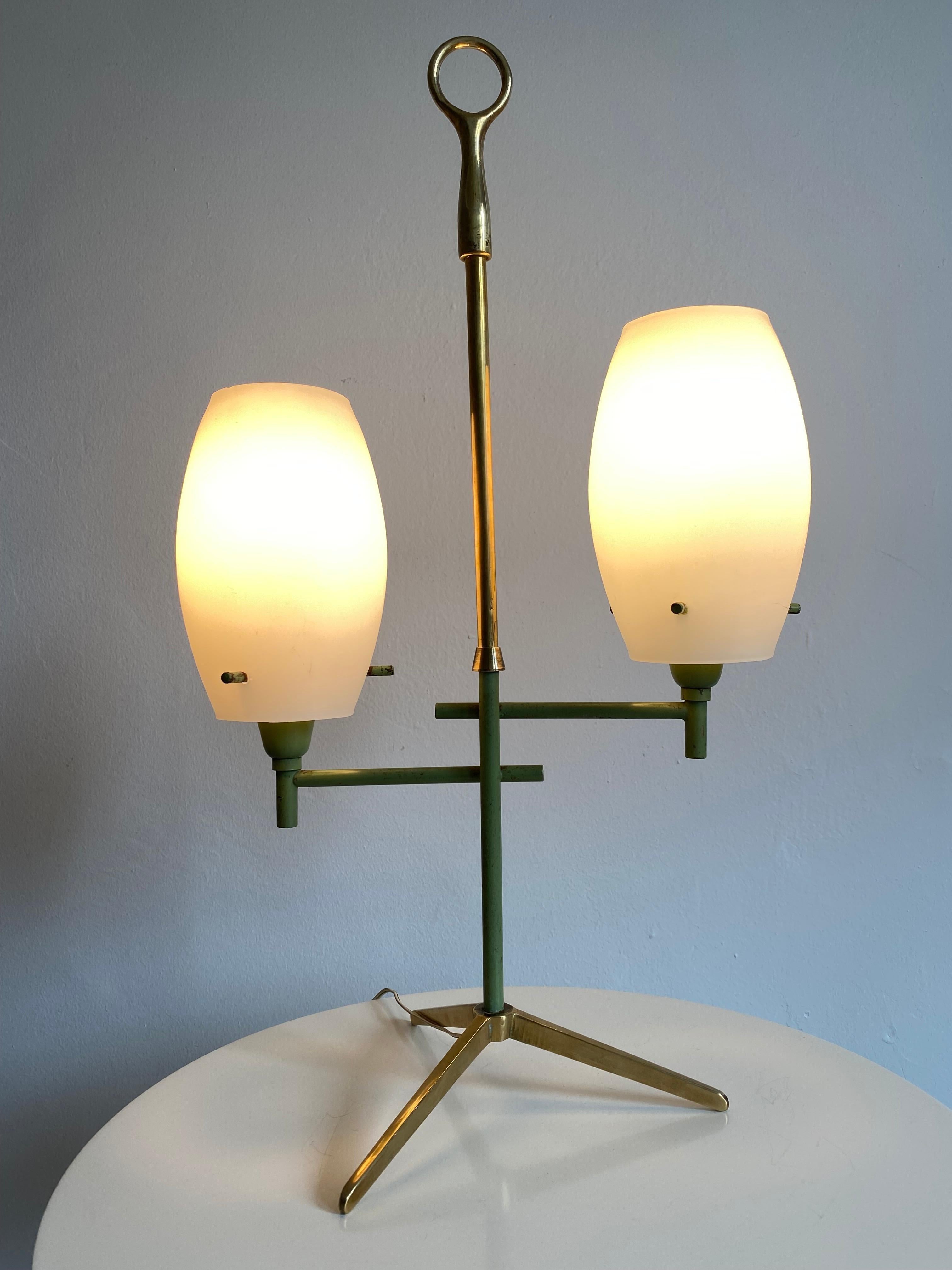 Paint Arredoluce Style Double Orb Table Lamp