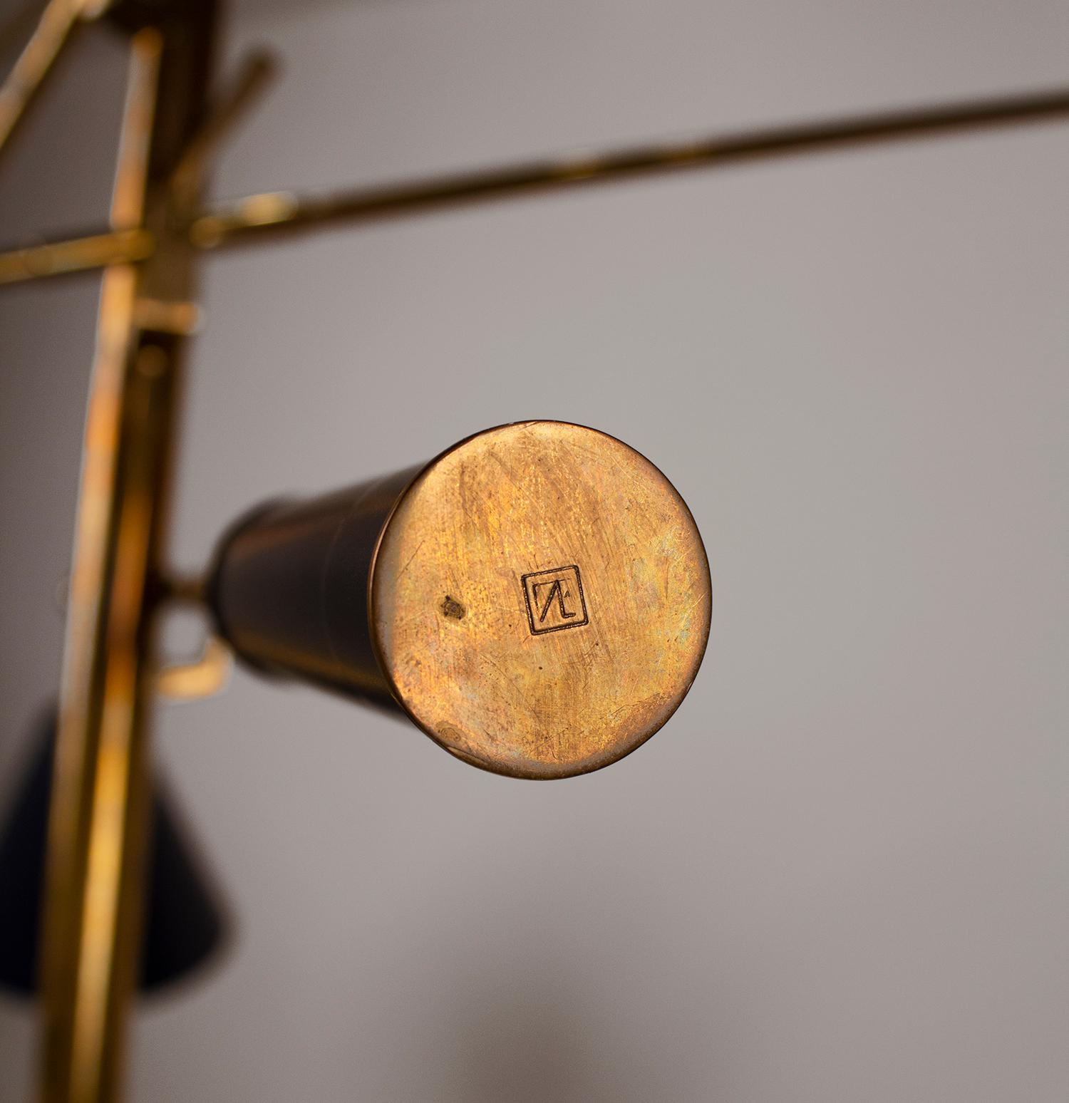 Arredoluce Triennale Brass Floor Lamp Designed by Angelo Lelii Model 12128 6
