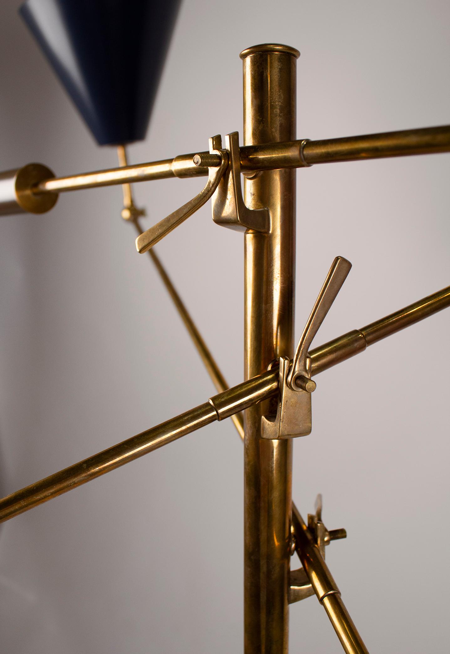 Arredoluce Triennale Brass Floor Lamp Designed by Angelo Lelii Model 12128 3
