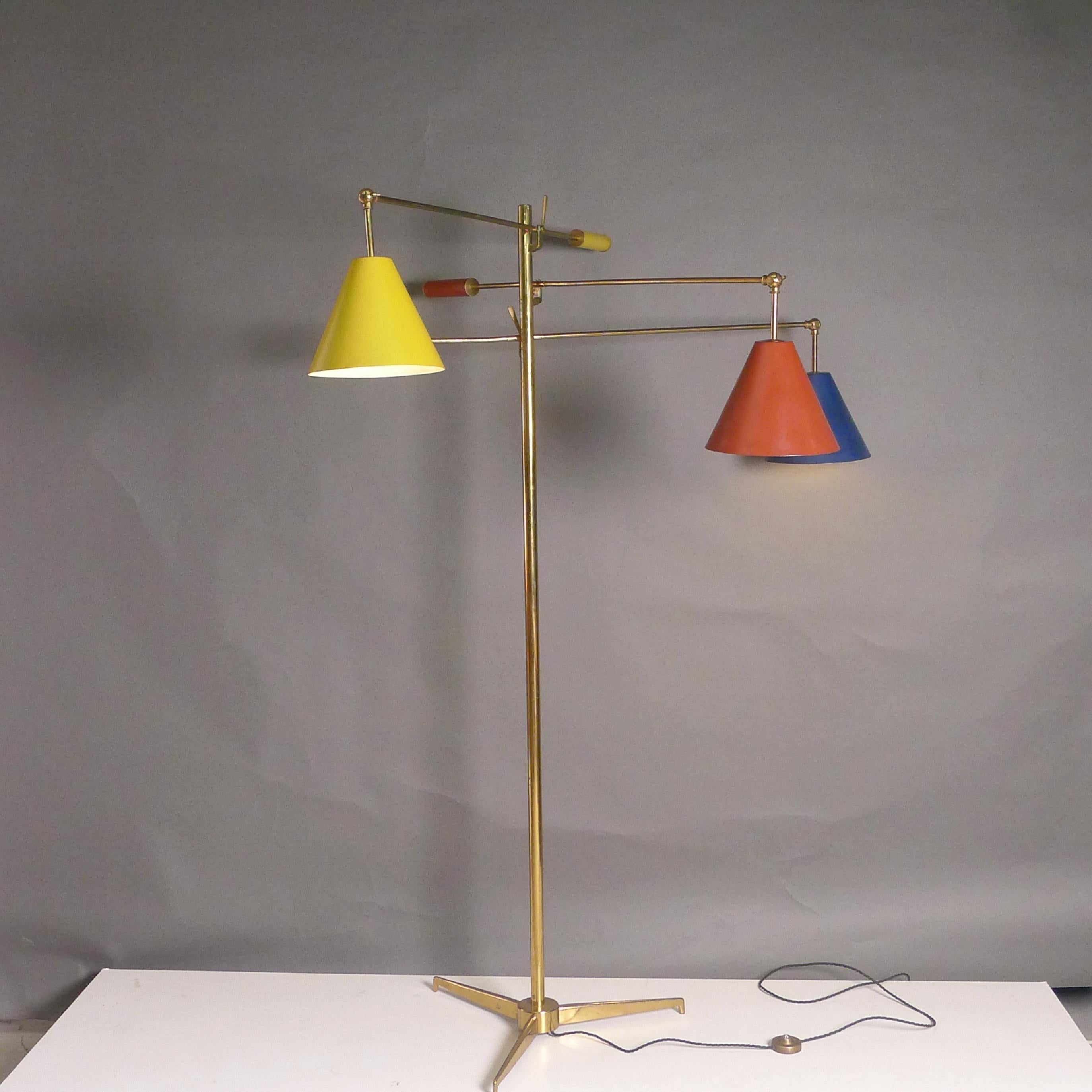 Arredoluce 'Triennale' Floor Lamp, designed by Angelo Lelii, circa 1950 For Sale 3