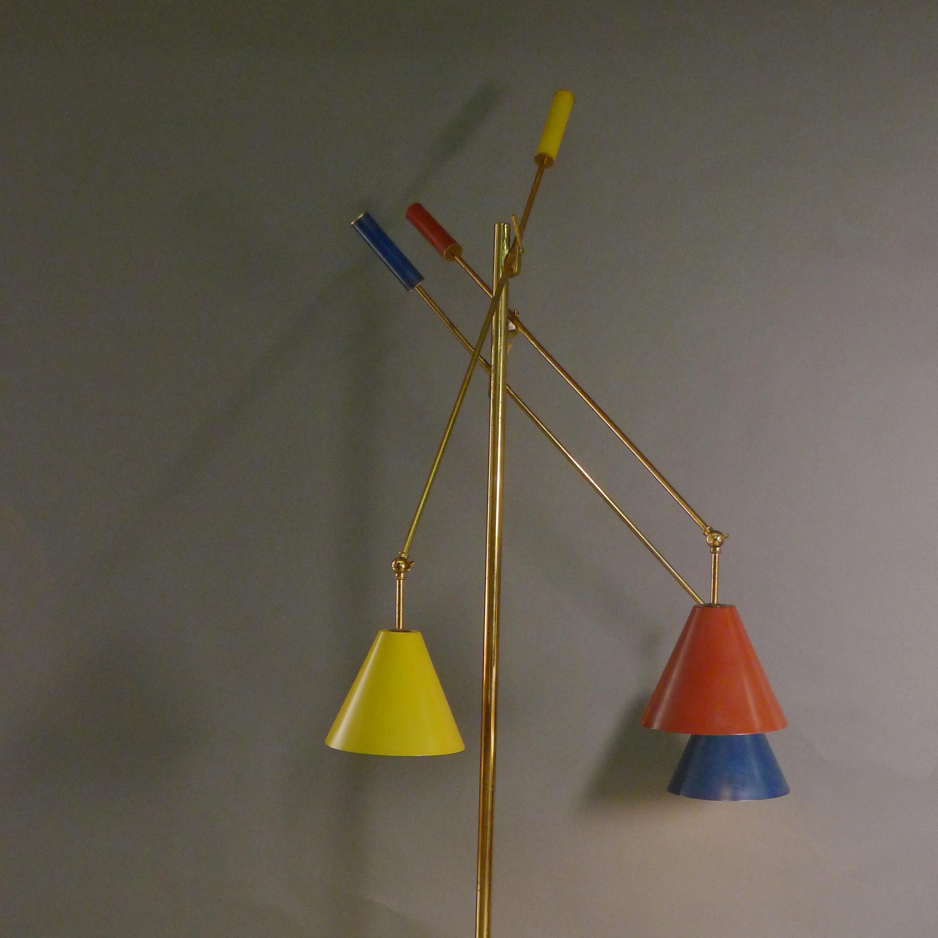 Arredoluce 'Triennale' Floor Lamp, designed by Angelo Lelii, circa 1950 For Sale 6