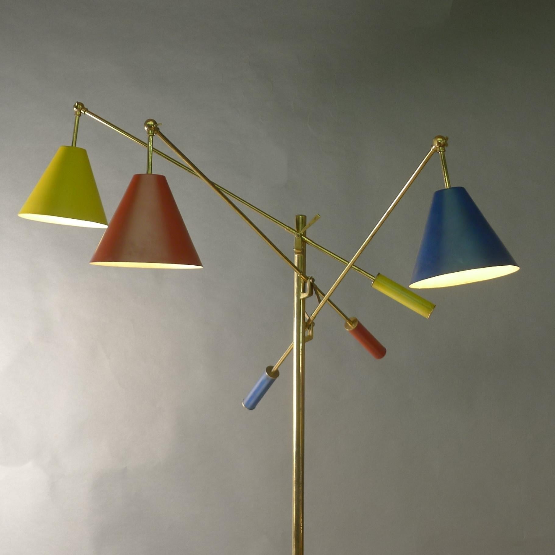 Arredoluce 'Triennale' Floor Lamp, designed by Angelo Lelii, circa 1950 For Sale 12