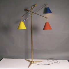 Lámpara de pie Arredoluce "Triennale", diseño de Angelo Lelii, hacia 1950