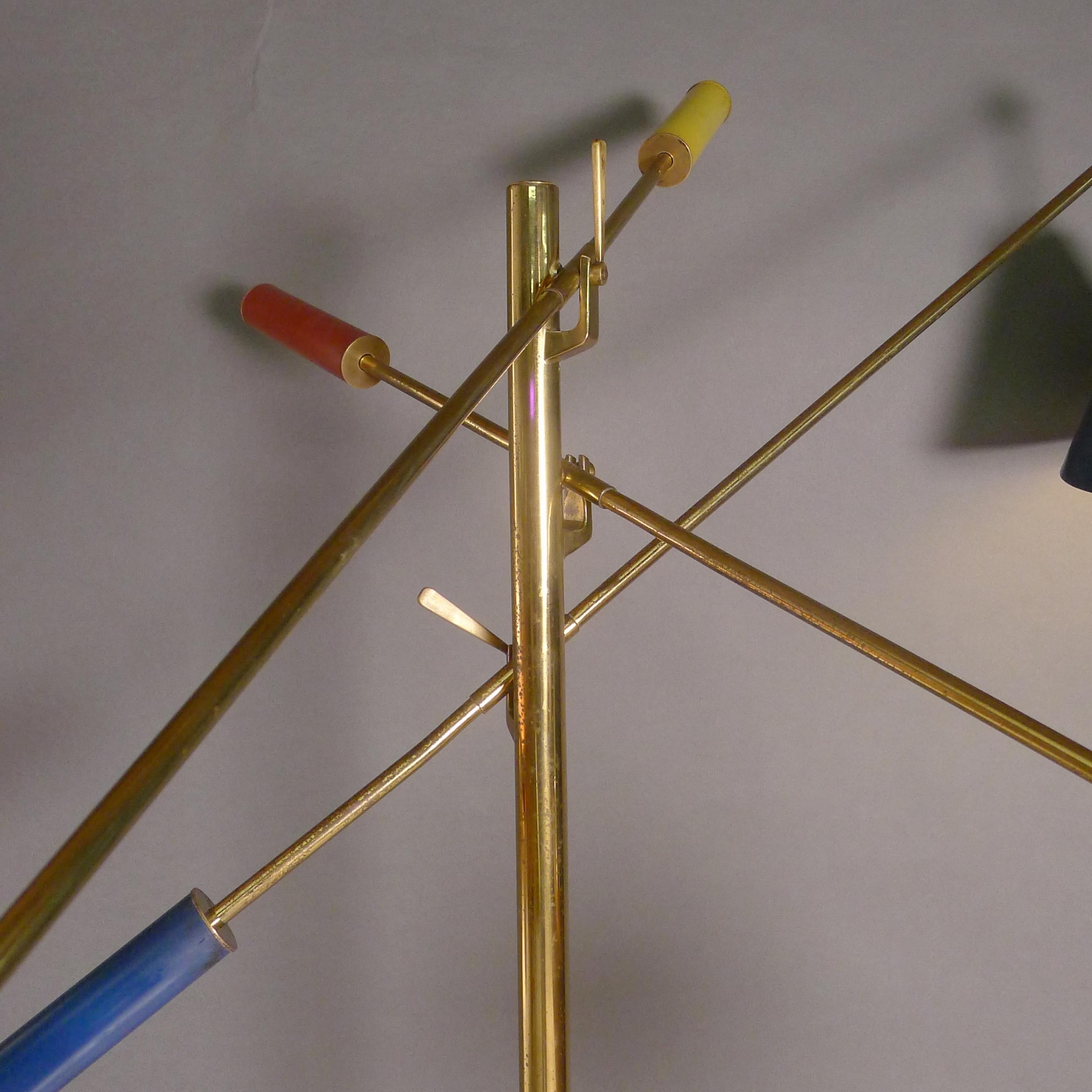 Arredoluce 'Triennale' Floor Lamp, designed by Angelo Lelii, circa 1950 In Good Condition For Sale In Wargrave, Berkshire