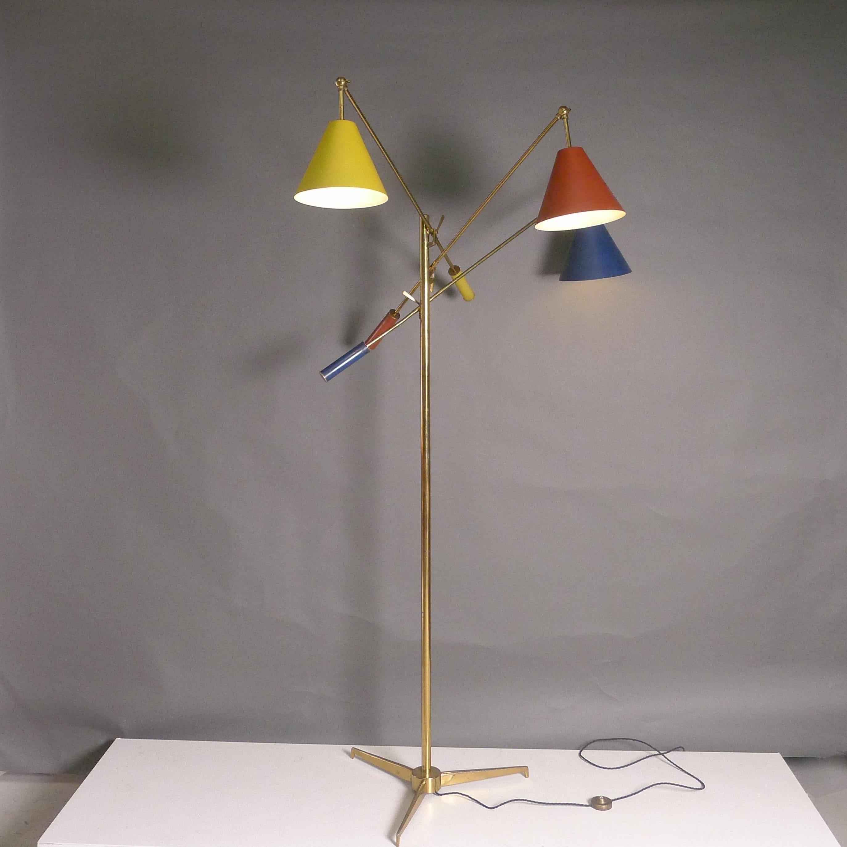 Arredoluce 'Triennale' Floor Lamp, designed by Angelo Lelii, circa 1950 For Sale 2
