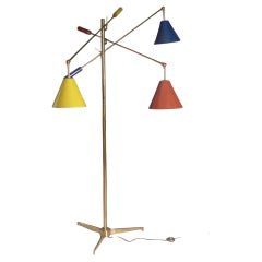 Arredoluce 'Triennale' Stehleuchte, entworfen von Angelo Lelii, um 1950