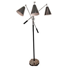 Arredoluce Triennale Stehleuchte mit schwarzem Marmorsockel