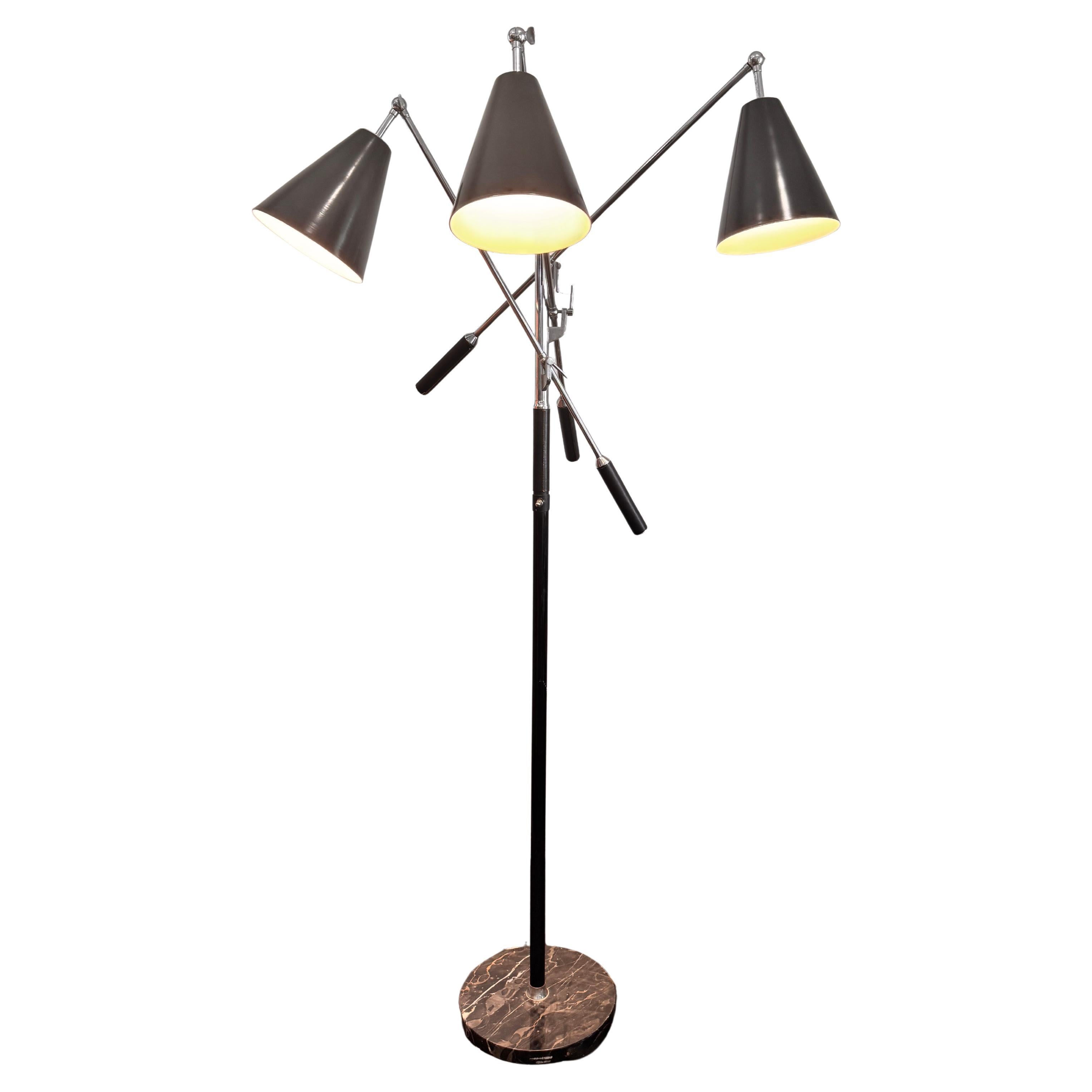 Arredoluce Triennale Floor Lamp with Black Marble Base