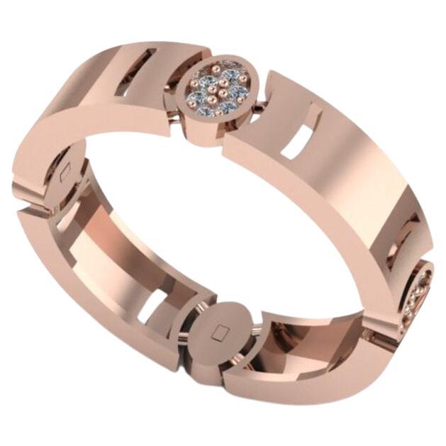 Arrêtoir Ring, 18k Rose Gold 0.24ct For Sale