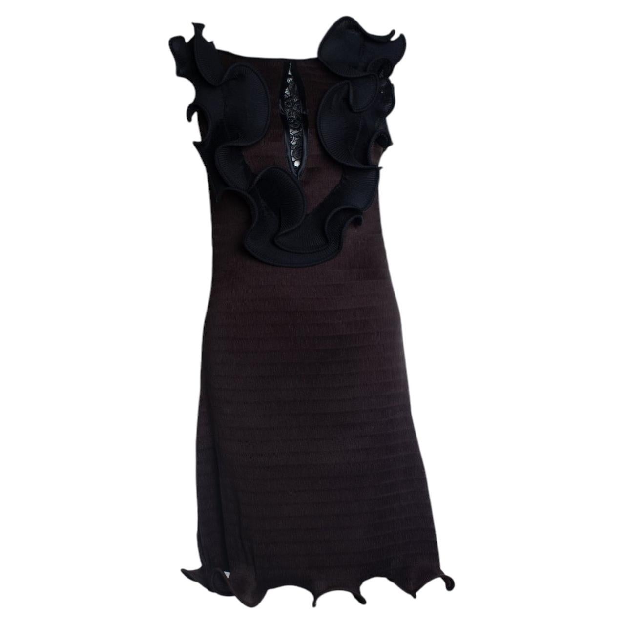 Arrey Kono, Ruffled and pleated midi dress