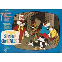"Arriva Speedy Gonzales!" 1964 Italian Fotobusta Film Poster