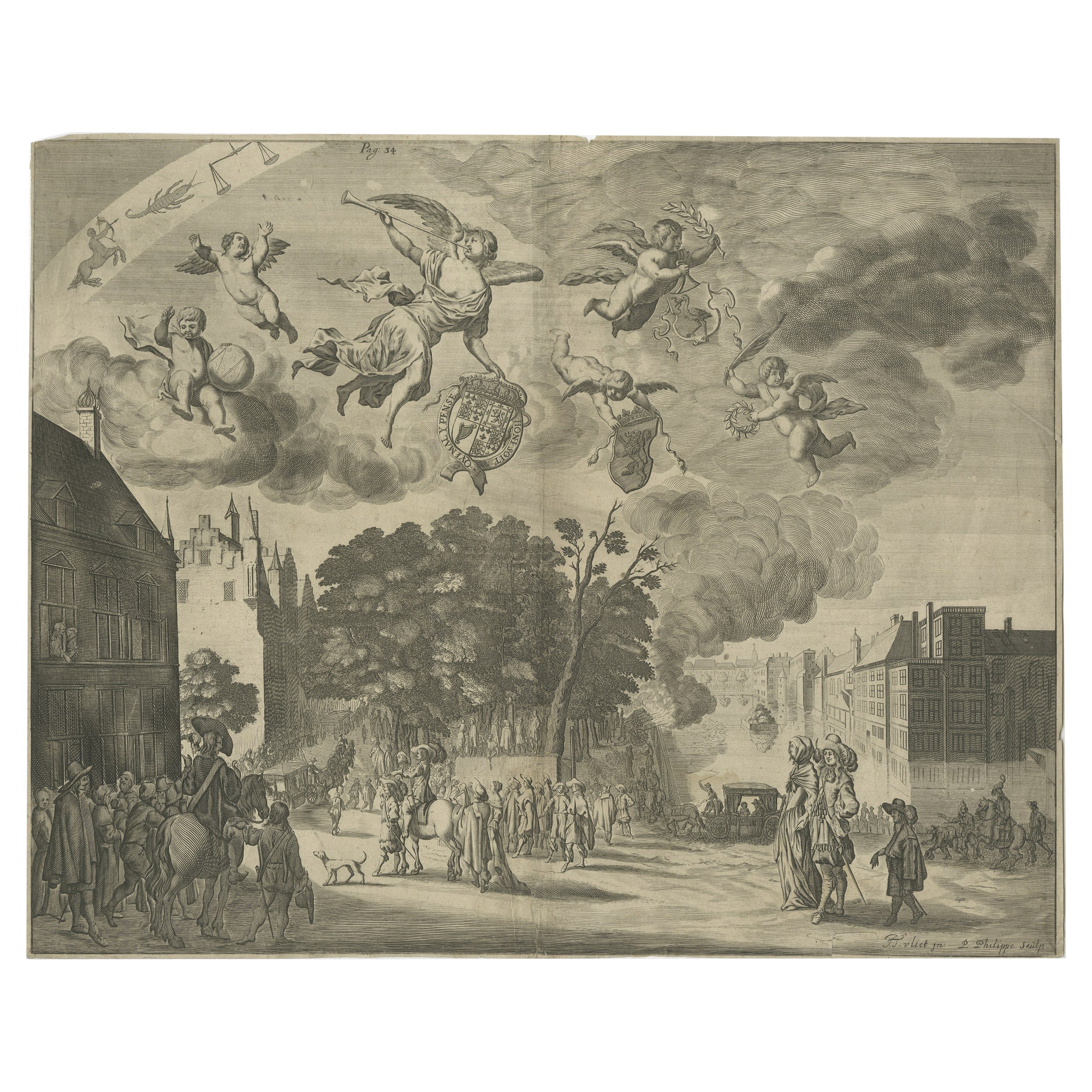 Ankunft des englischen Königs Charles II. von Delft in Den Haag, Holland, 1660
