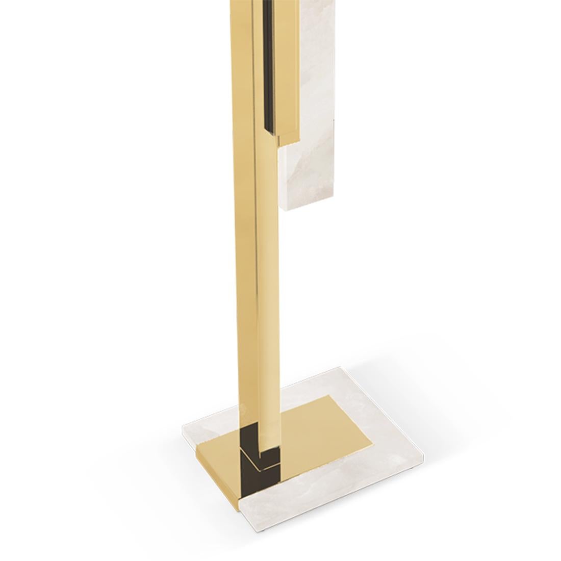 XXI secolo e contemporaneo Lampada da terra in alabastro Arrow in vendita