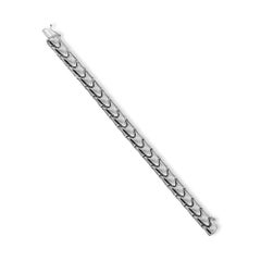 Arrow Design Brushed Satin Bracelet 14k White Gold