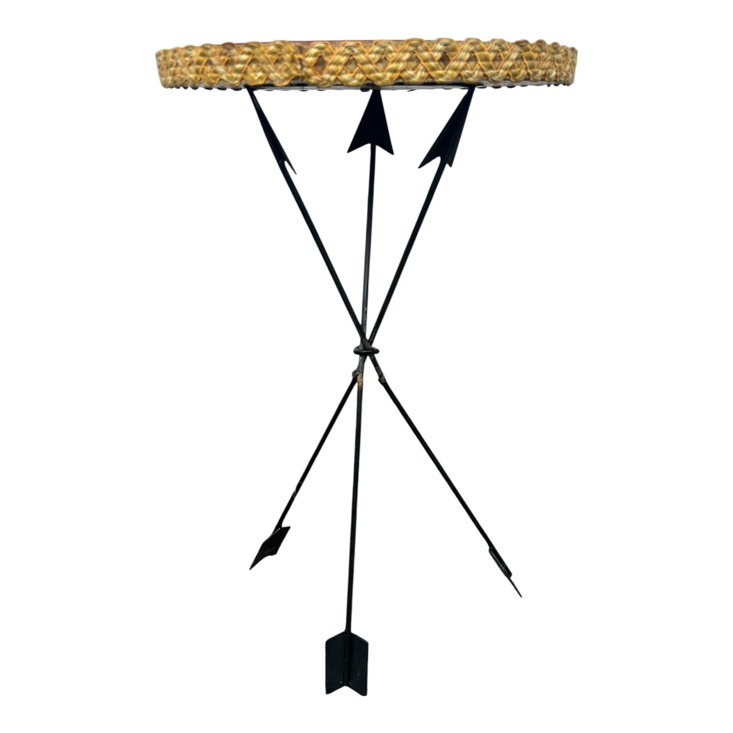 Mid-Century Modern arrow side table from the 1950s For Sale