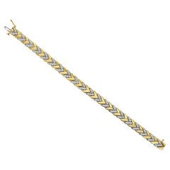 Arrow Style Diamant Poliertes Armband 2,60cttw 14k Gelbgold
