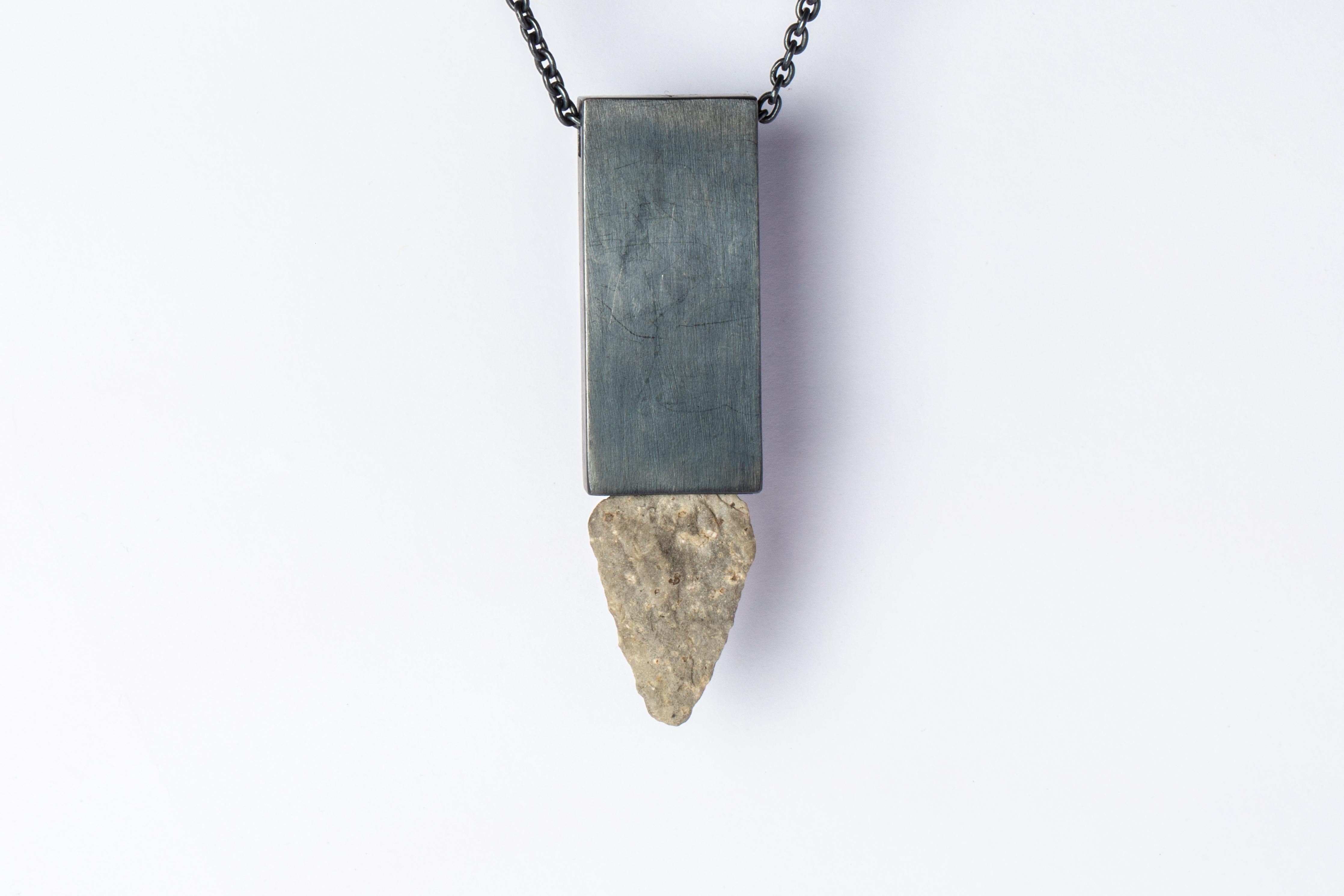 Women's or Men's Arrowhead Amulet Cuboid Necklace (KA+ARW) For Sale