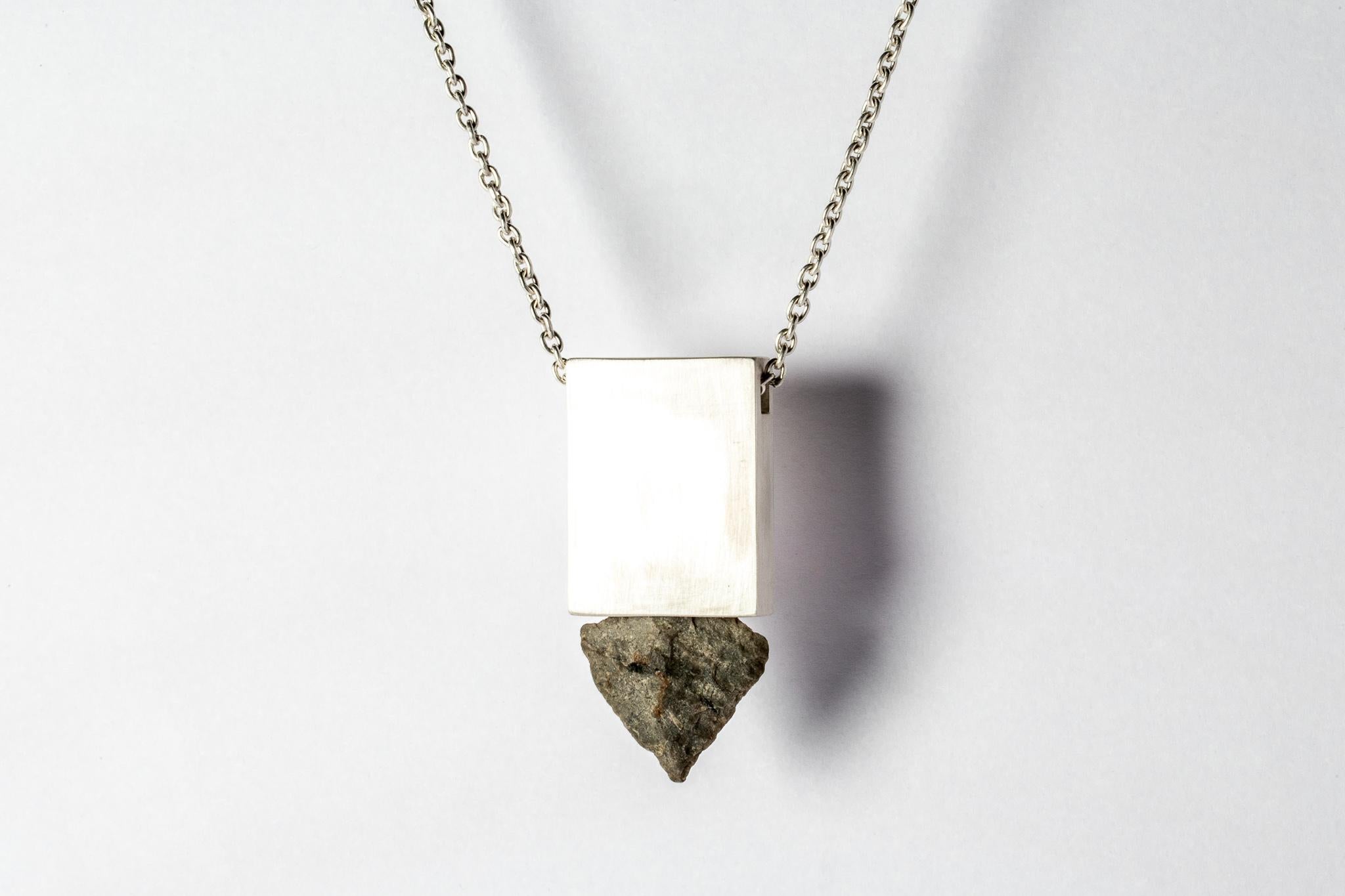 Women's or Men's Arrowhead Amulet Cuboid Necklace (MA+ARW) For Sale