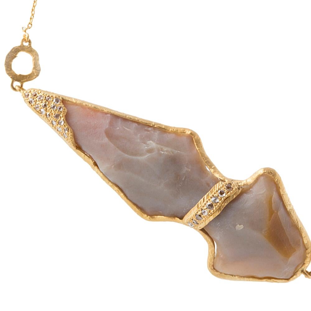 agate arrowhead necklace