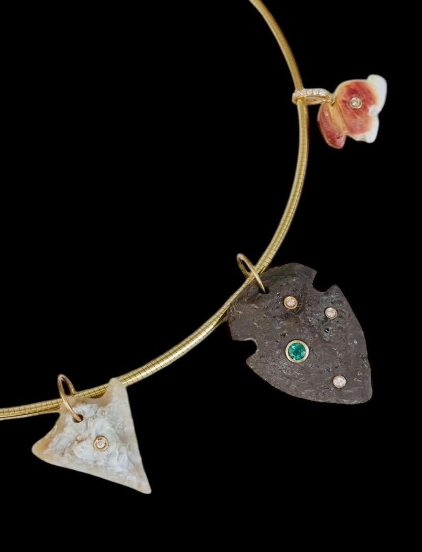 Arrowhead Pendant with Diamond in vendita 1