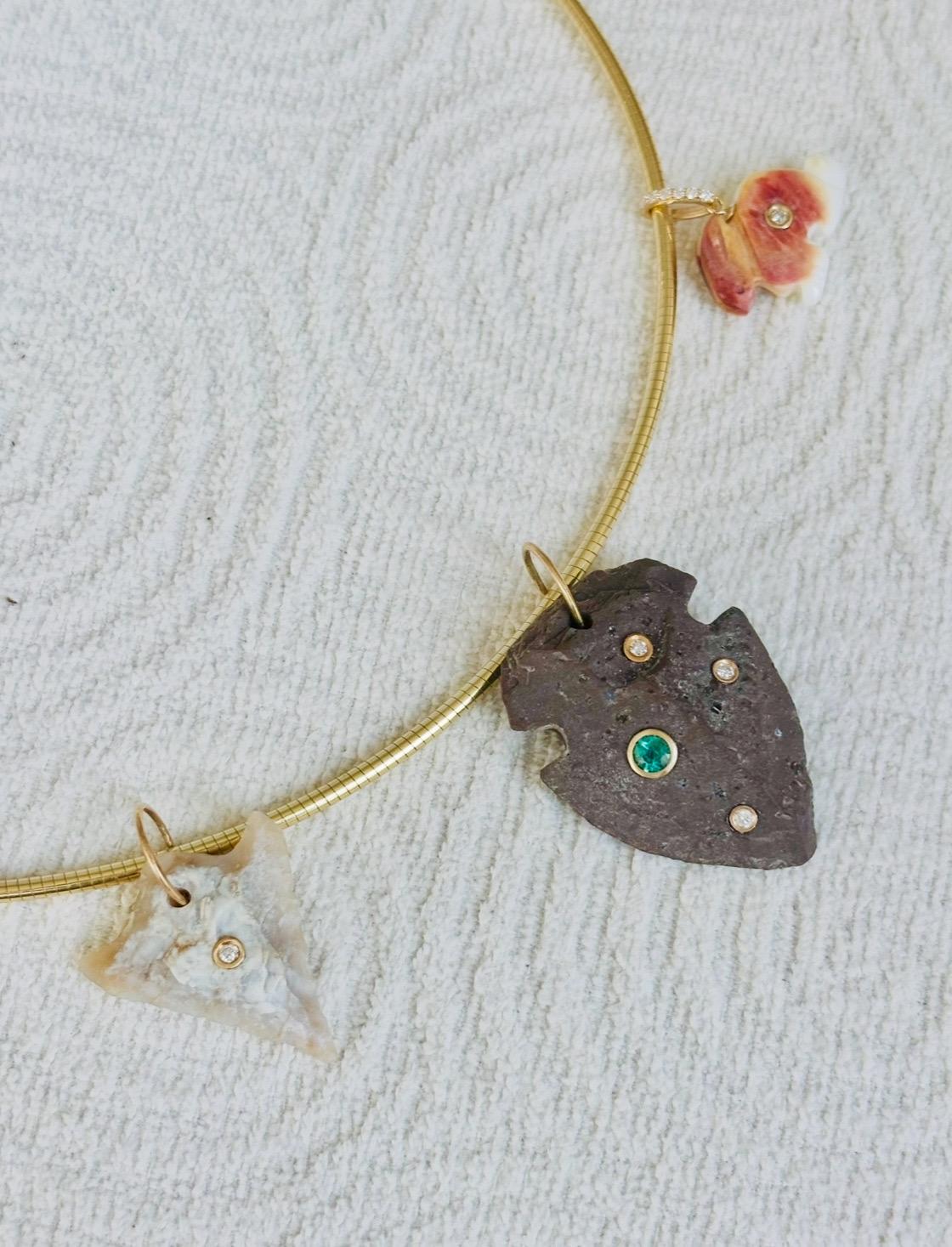 Arrowhead Pendant with Diamond in vendita 3