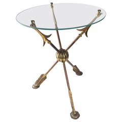 Arrows tripod side table Italy 1960s