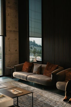 ARROYO Hand Tufted Modern Rug in Blue, Grey Taupe & Charcoal Colours By Hands