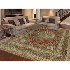 Arroyo Roter, handgeknüpfter Teppich aus weicher Wolle 9'2" x 12'1" in Täbris Haji Jalili-Design