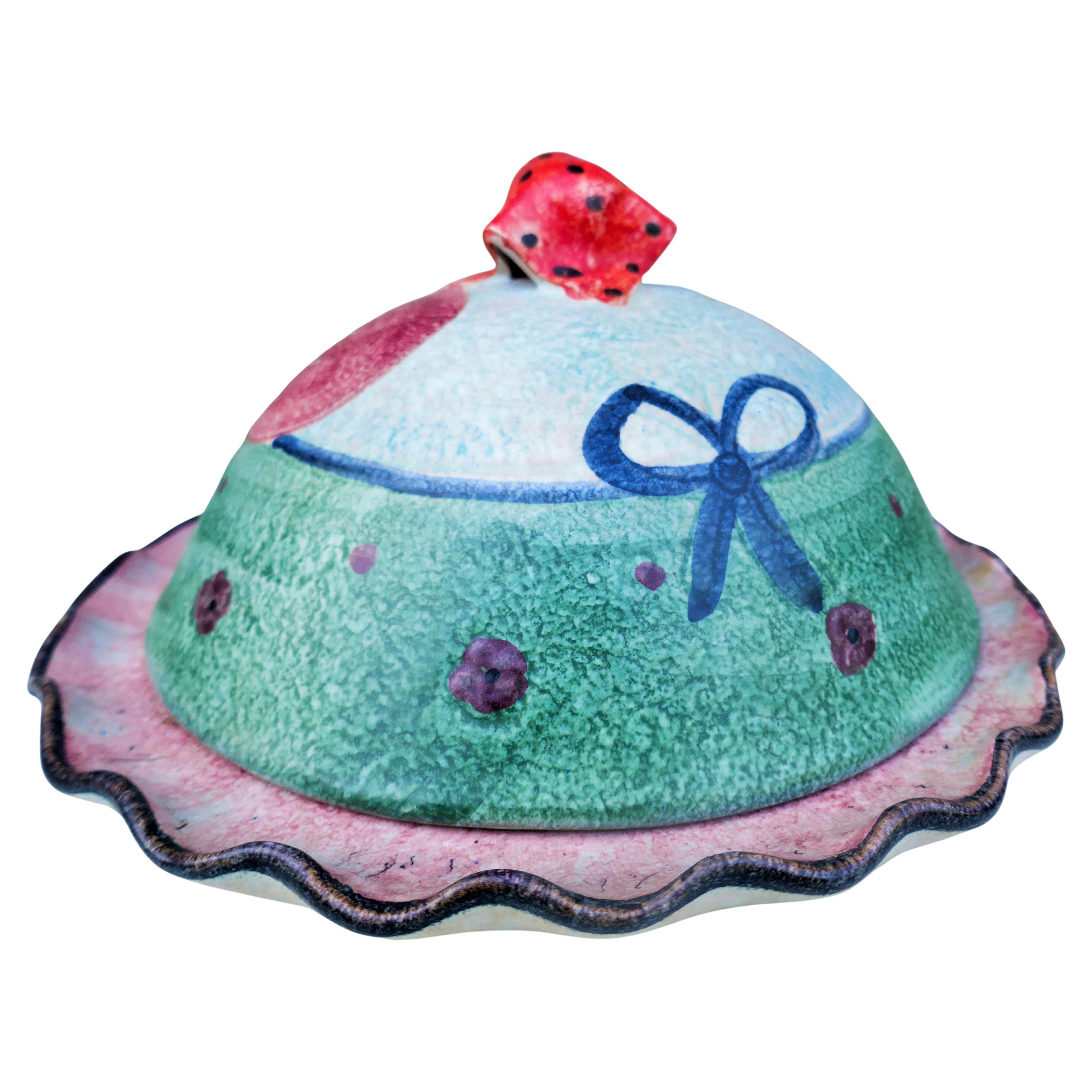 Ars Keramik-Kuchenständer - Wassermelone (Moderne) im Angebot