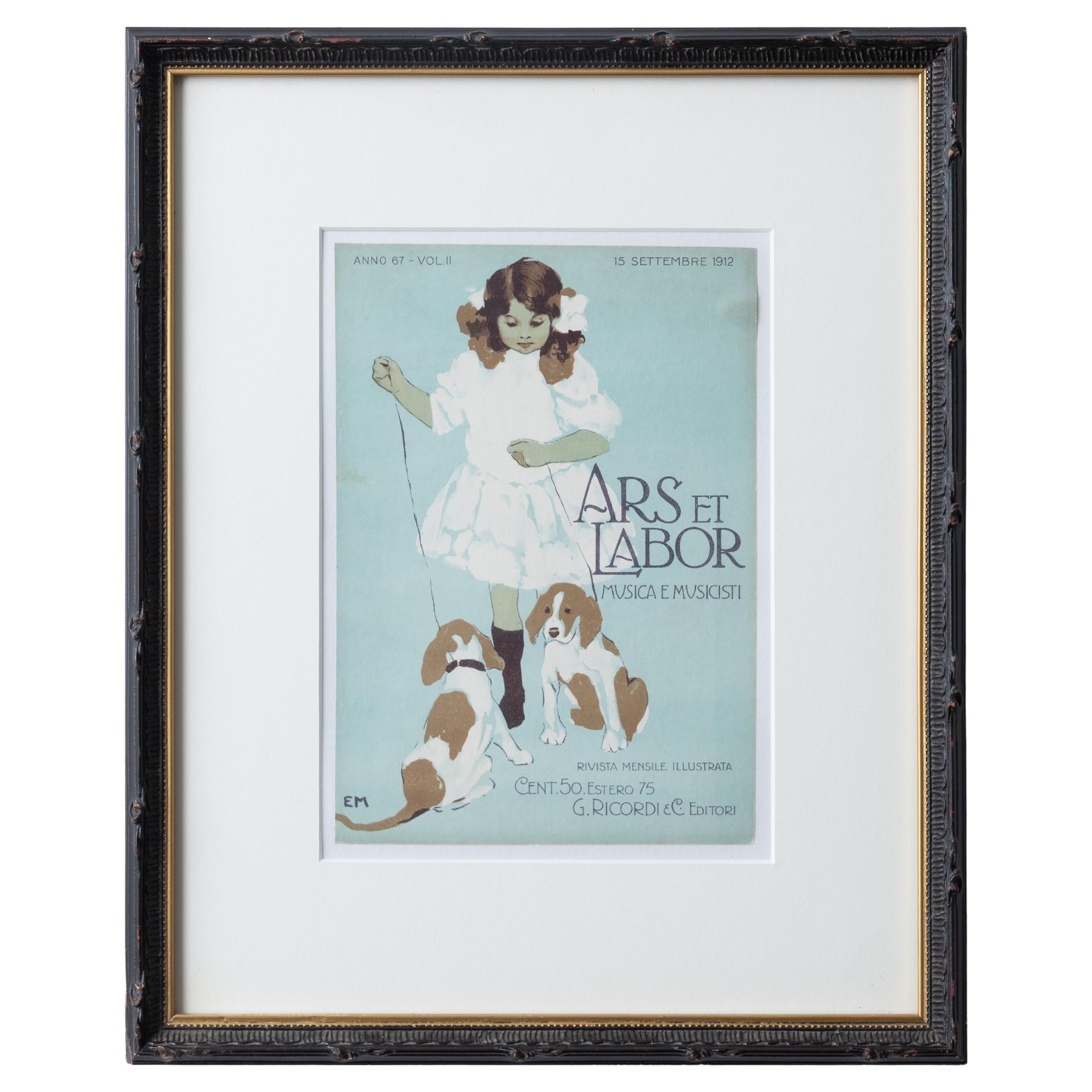 Lithographie Ars et Labor de Gian Emilio Malerba, 1912