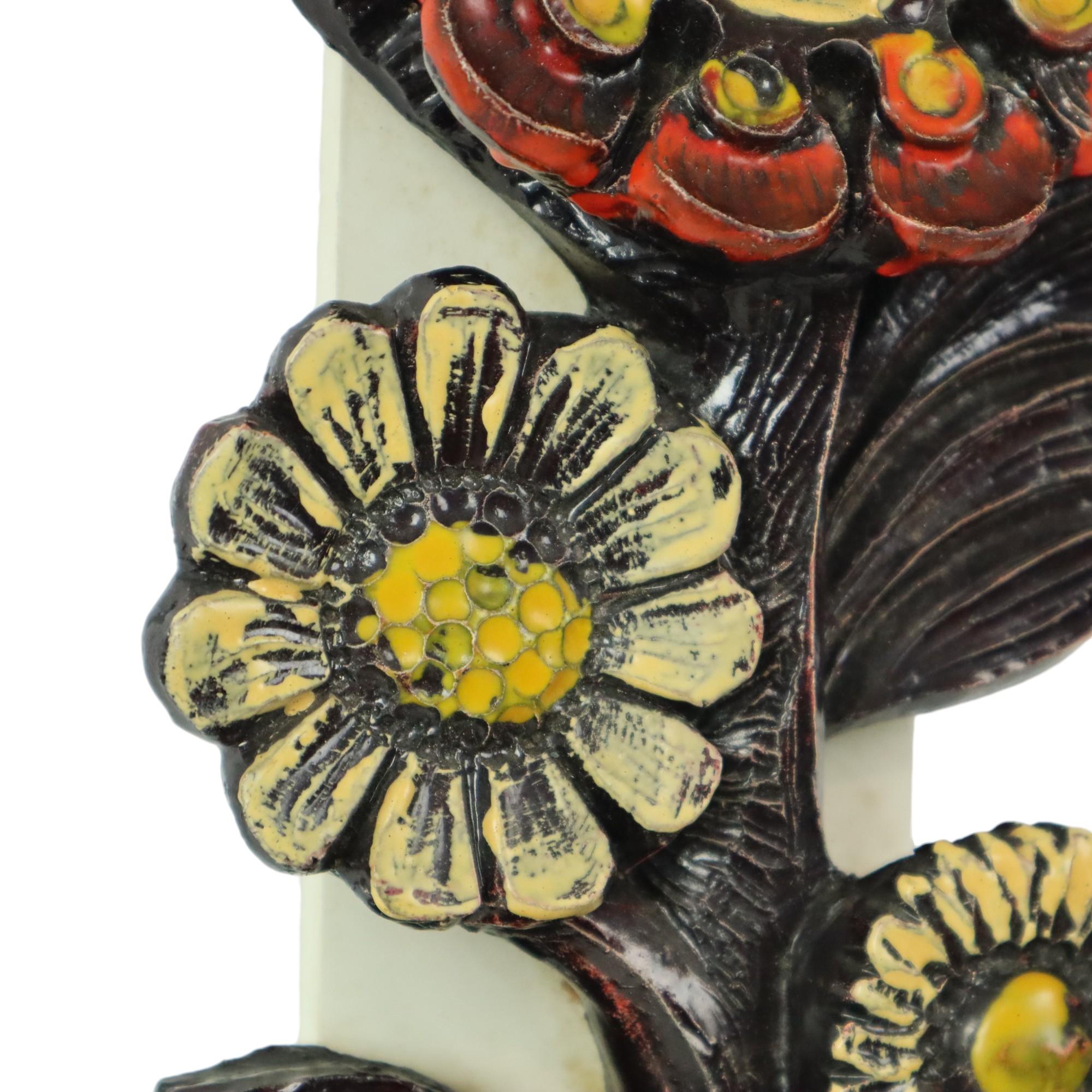 Ars Munda Flores Decoración mural Brutalismo Años 60 en venta 1